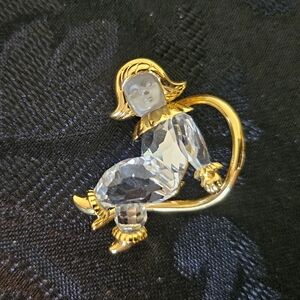 Swarovski Crystal Memories Moon Child Pin Brooch